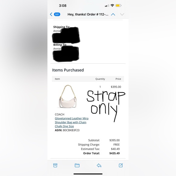 NEW w/o tags - Coach Brass Gold Link Chain Strap *STRAP ONLY, no bag* - Picture 4 of 6